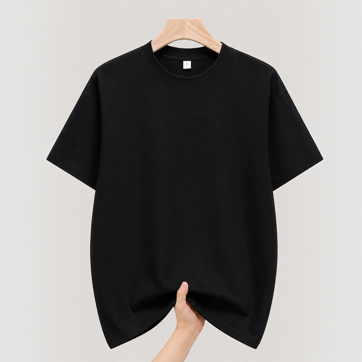 Navy blue men's short sleeve t-shirt, comfortable and breathable, perfect for versatile styling.