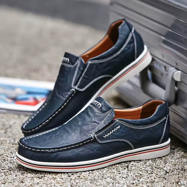 Stylish men's slip-on loafers offering versatile comfort for both casual and refined everyday wear.