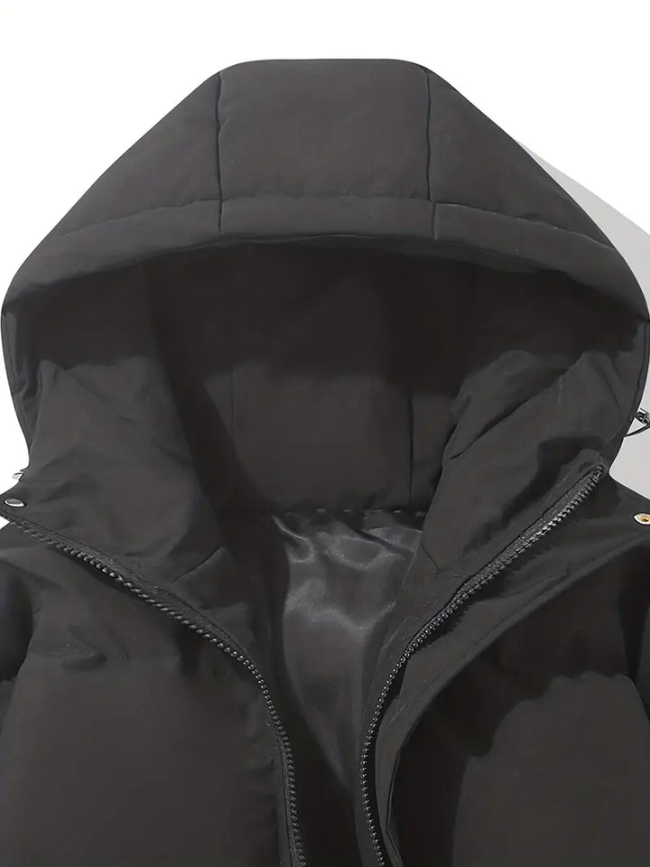 Everyday comfort men's jacket: warm, hooded, and classically styled.