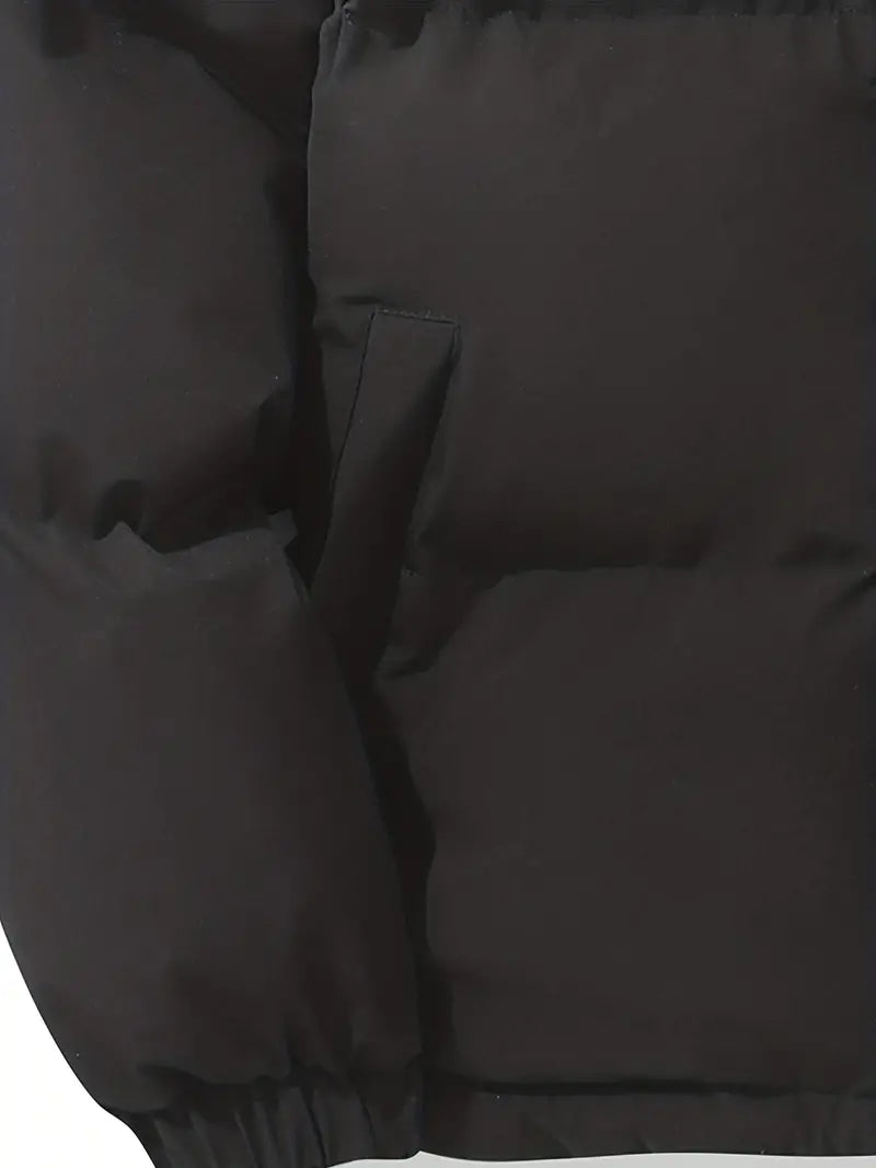 Men's warm jacket, classic hooded design, perfect for casual outfits.