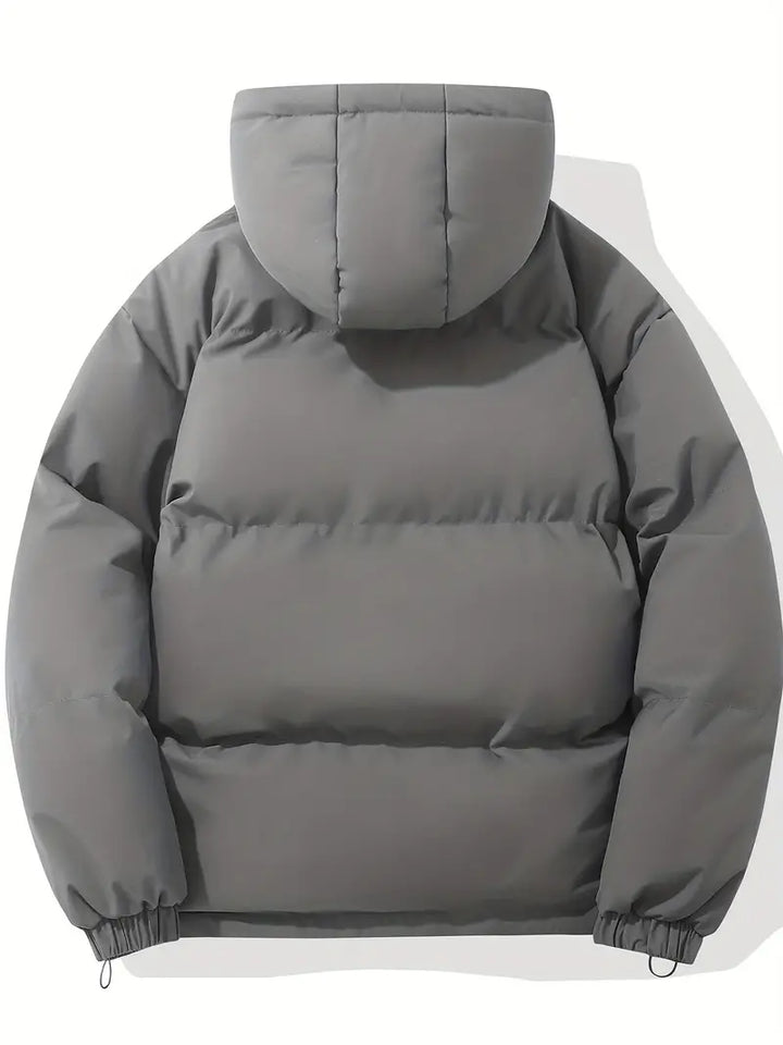 Men's all-season warm hooded jacket for classic, everyday comfort.