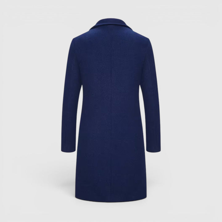 Fashionable men's long single-breasted coat, a must-have winter overcoat.