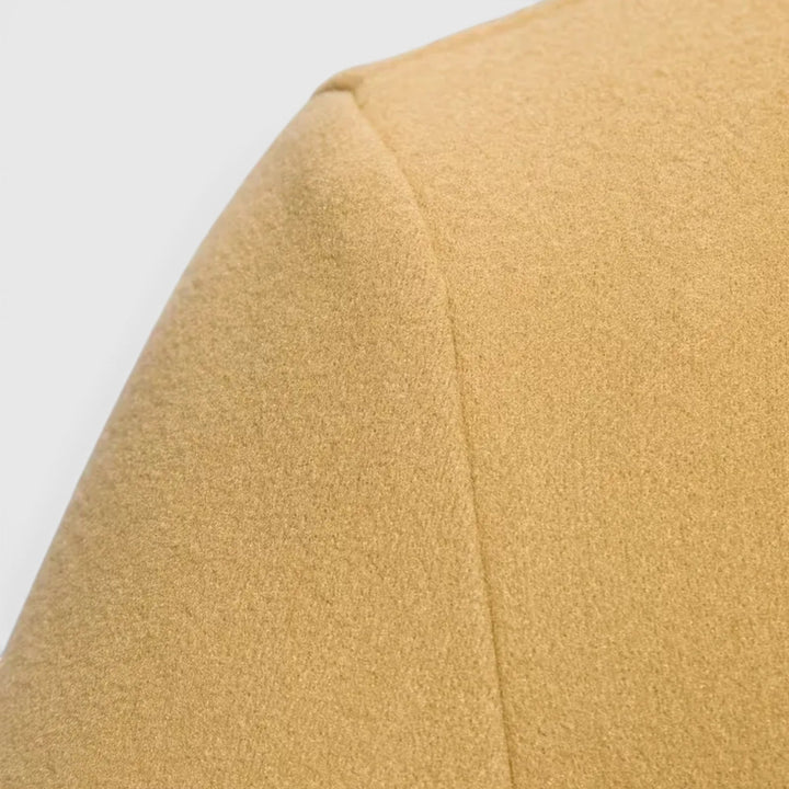 Men's premium single-breasted long winter coat, classic and durable outerwear.