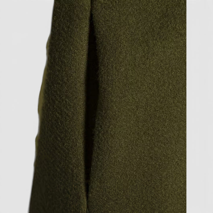 Casual men's winter long coat, single-breasted, timeless fashion outerwear.