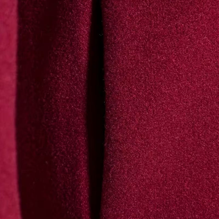 Warm single-breasted men's winter coat, long design, classic men's apparel.
