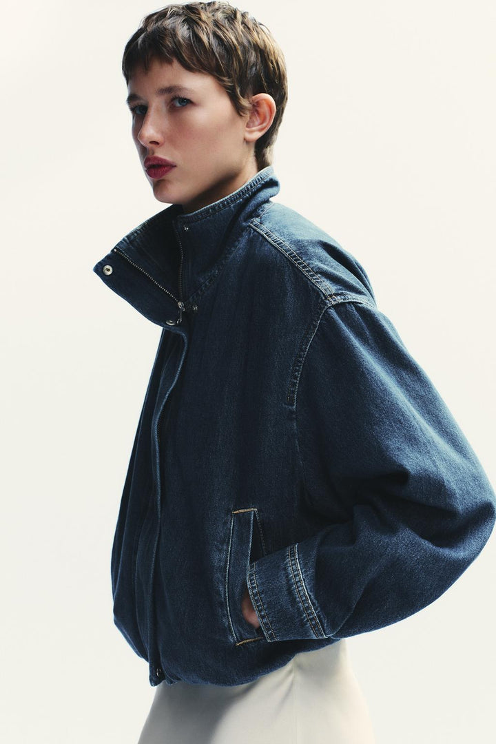 Effortless style: women's light wash denim jacket, a versatile layering piece.