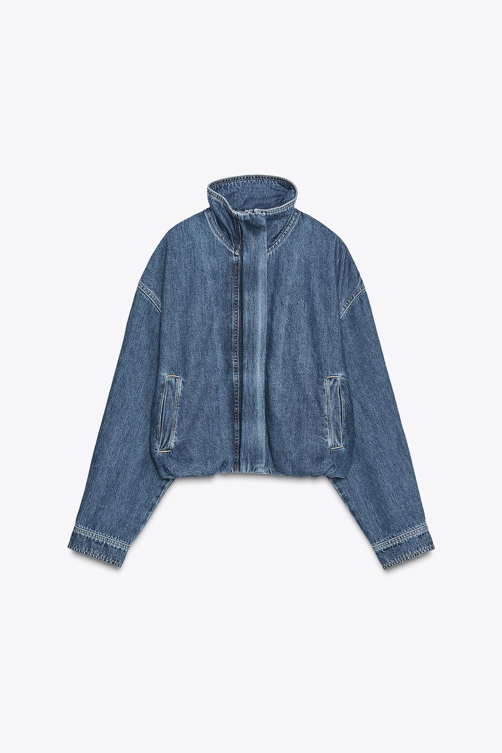Casual women's denim jacket featuring a relaxed vintage silhouette and button front.