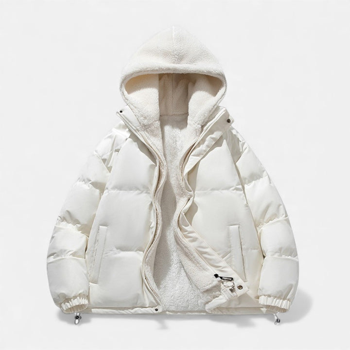 Classic men's cozy winter jacket, offering exceptional warmth for cold weather adventures.