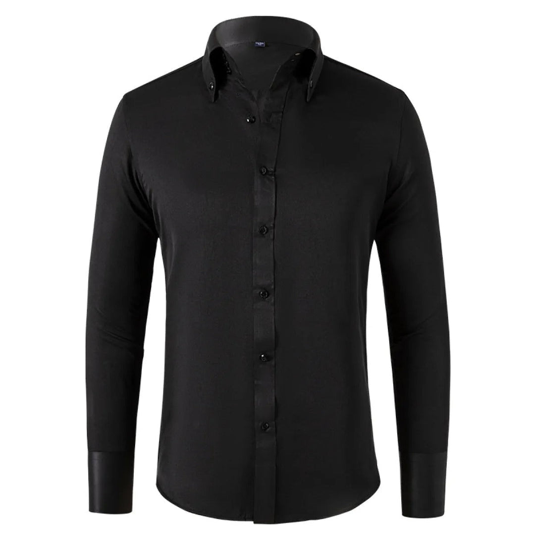 Modern men's slim fit office shirt. Button-down design for a sharp, professional and smart casual look.