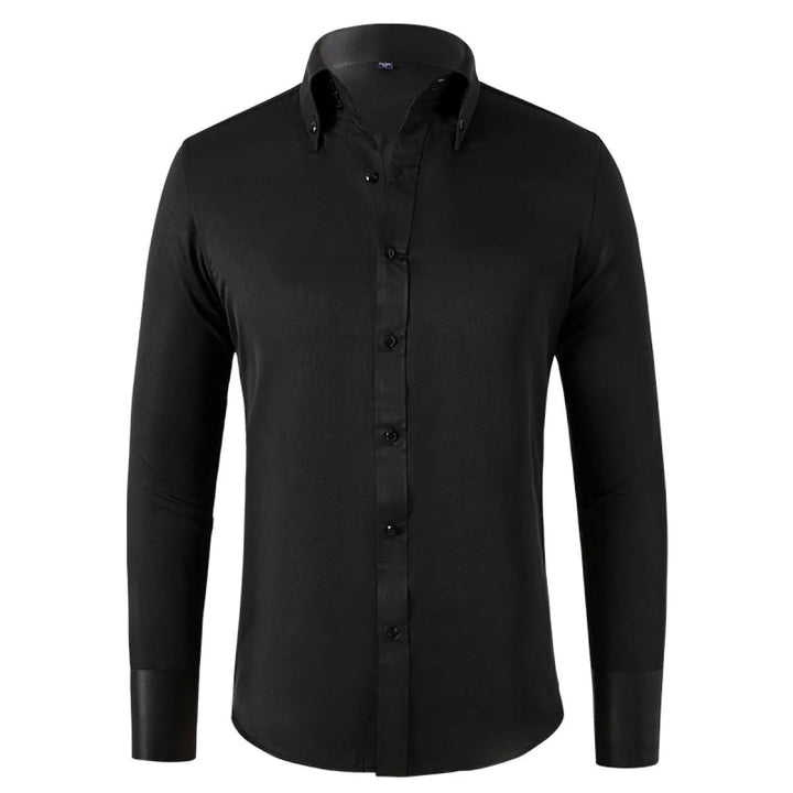 Modern men's slim fit office shirt. Button-down design for a sharp, professional and smart casual look.