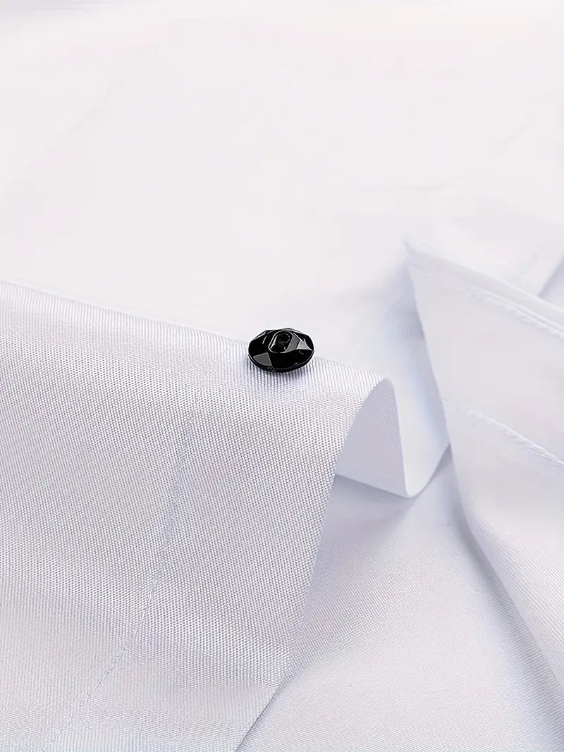 Sophisticated men's slim fit long sleeve shirt. Classic button-down for professional or smart casual wear.