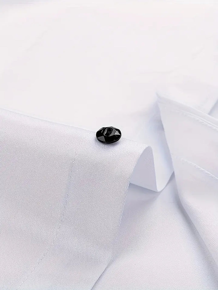 Sophisticated men's slim fit long sleeve shirt. Classic button-down for professional or smart casual wear.