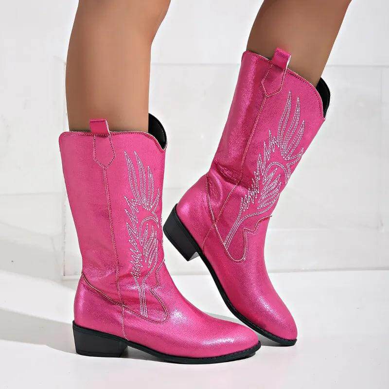 Comfortable classic women's western cowboy boots, versatile for fashion & style.