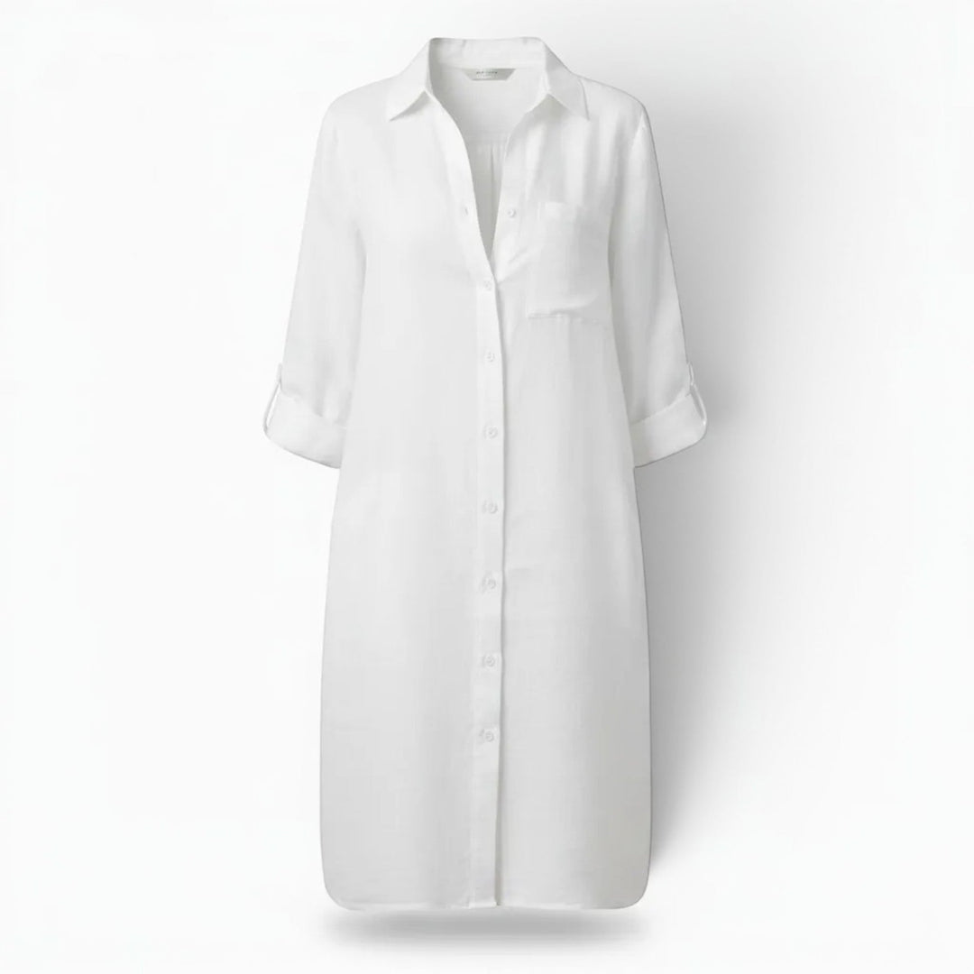 Versatile women's summer dress in a modern style. A comfortable & elegant casual dress for various occasions.