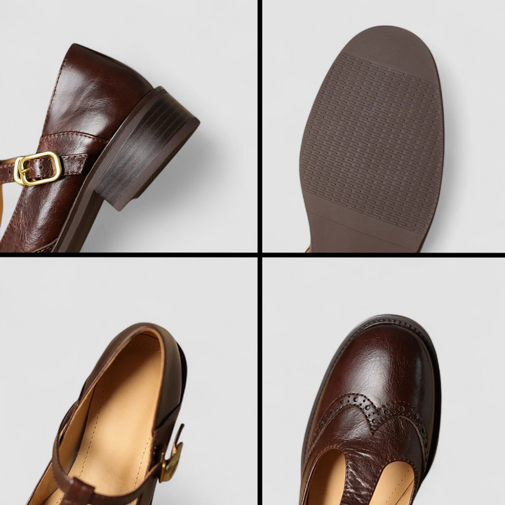 Classic women's Mary Jane shoes featuring a comfortable rounded toe & secure instep strap. Ideal for everyday style.