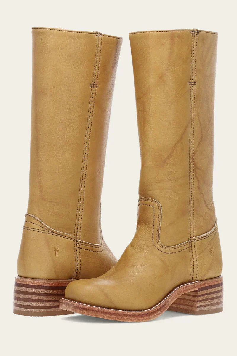Classic women's western cowboy boots in brown leather, perfect for country western style and fashion.