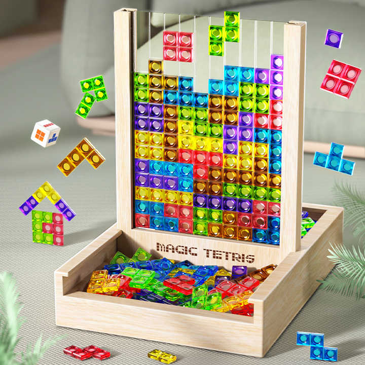 Classic wooden brain teaser puzzle game, an eco-friendly educational toy for kids and adults.