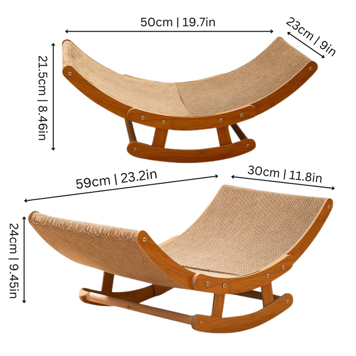 Durable ClawLounge cat lounge offers a cozy bed and satisfying scratcher, perfect for cat stress relief.