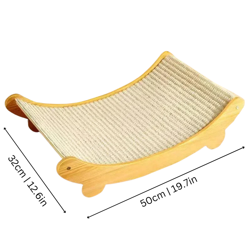Stylish Clawtopia cat furniture doubles as a scratching post and a comfortable lounge for cats.
