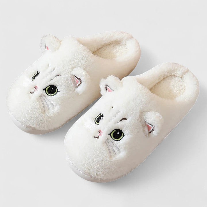 Side profile of women's comfortable slippers, showcasing their plush lining, arch support, and cozy design.