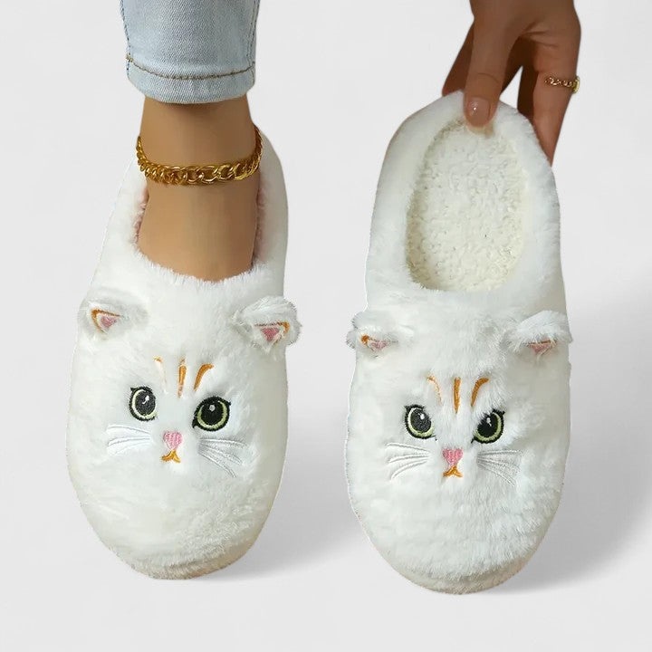 Angled view of women's soft non-slip house shoes, designed for supreme indoor comfort and foot support.