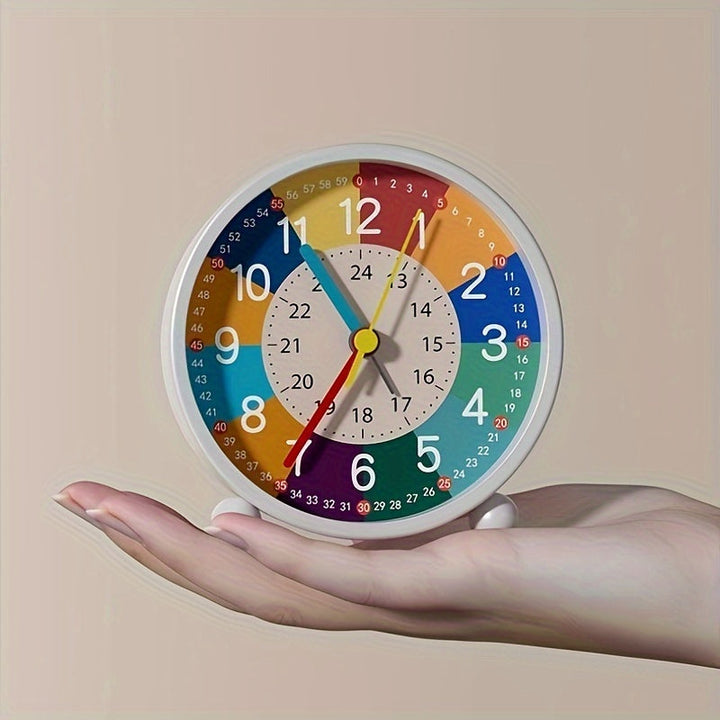 Beginner's learning tool: silent alarm clock to teach time management