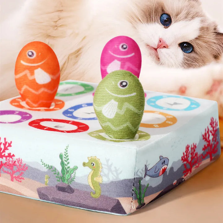 Engaging fish cat chew toys encouraging active pet play, dental health & feline stimulation.