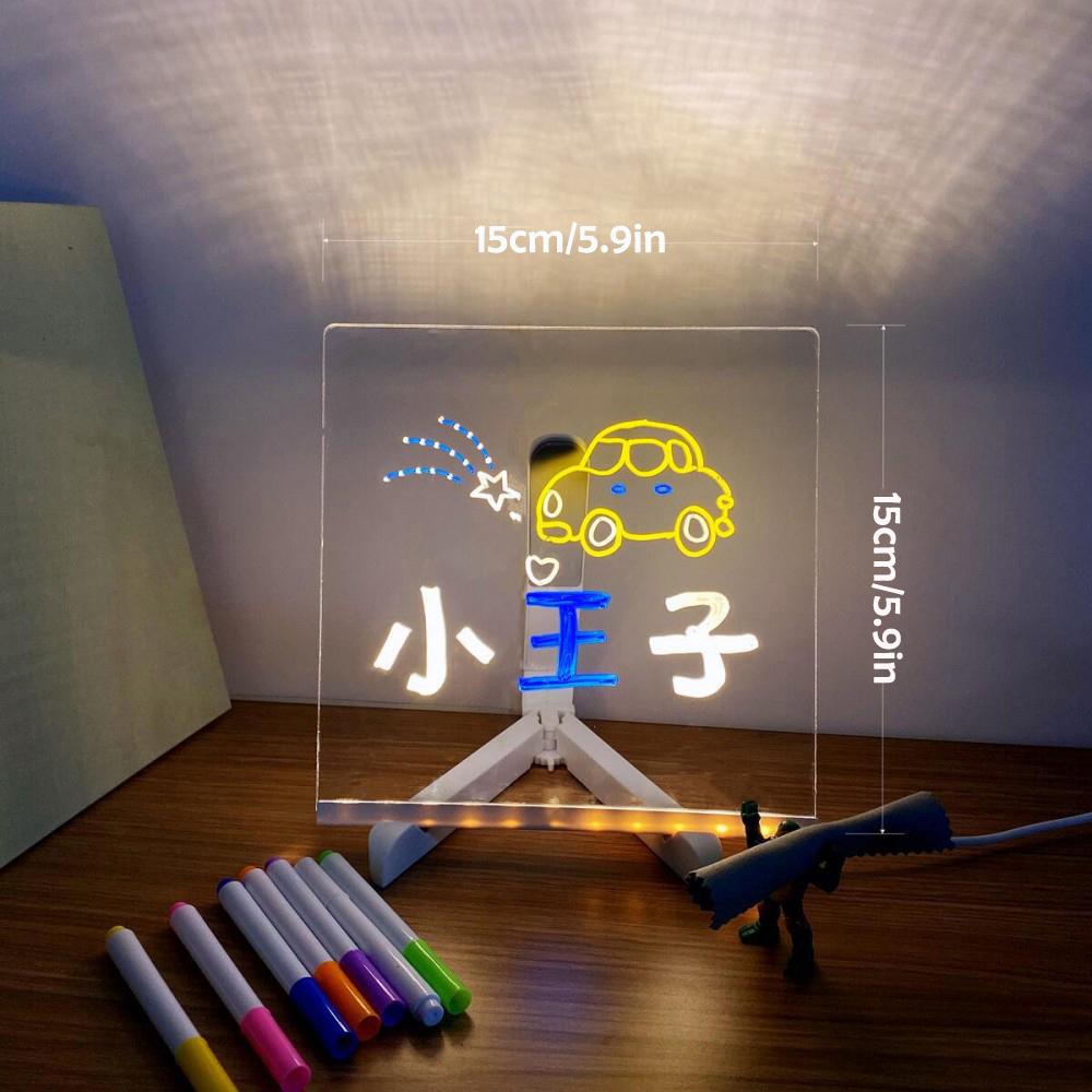 Light-up sign for notes and art, a unique LED message board for your desk.