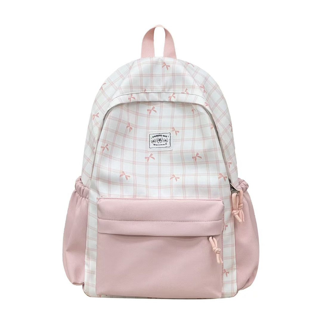 Vibrant cartoon print backpack for students, ideal for school, travel, & everyday casual use.