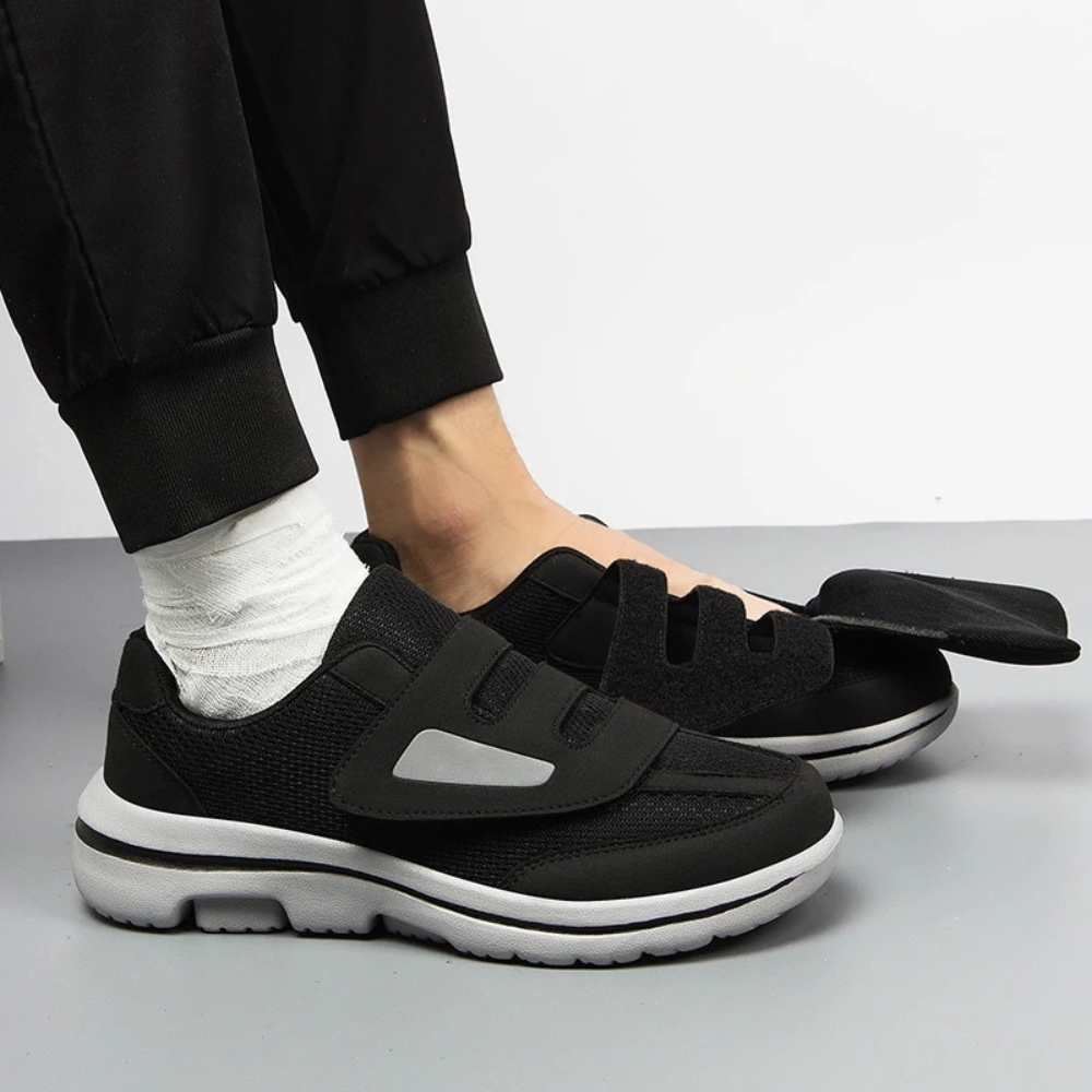 Orthopedic comfort shoes: Adjustable strap for secure wear