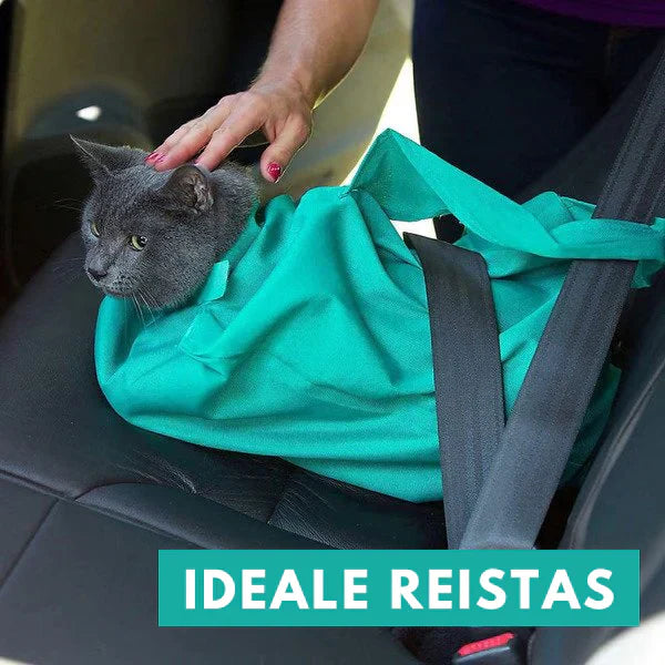 Soft-lined kitten carrier bag for maximum comfort during pet travel.