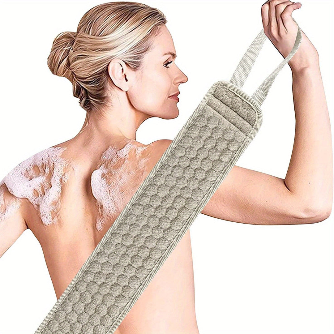Enhance your shower routine with a practical, refreshing back scrubber for exfoliation.