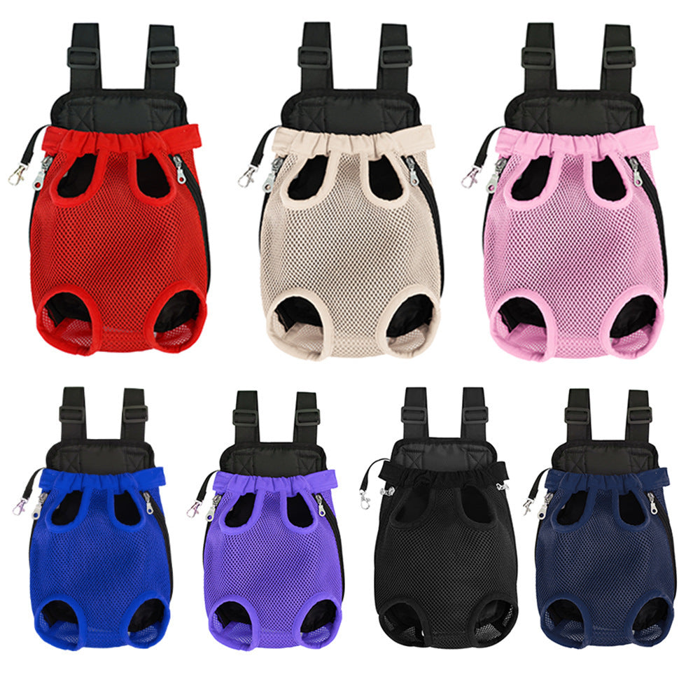 Comfortable unisex pet carrier bag for small dogs or cats, ideal for travel. Breathable design.