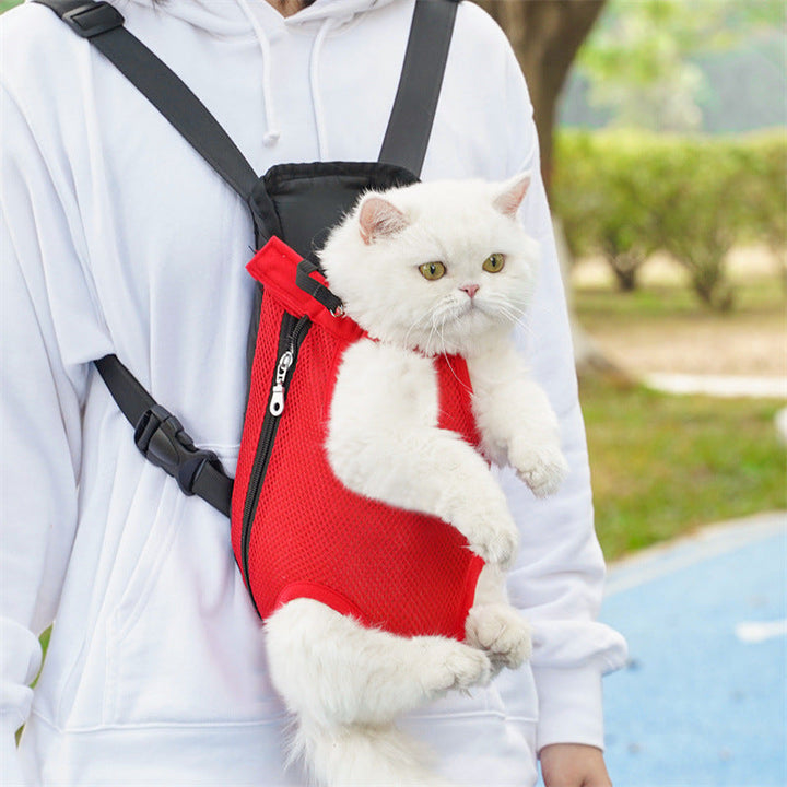 Breathable pet travel bag for small dogs & cats. Unisex design ensures comfort on the go.