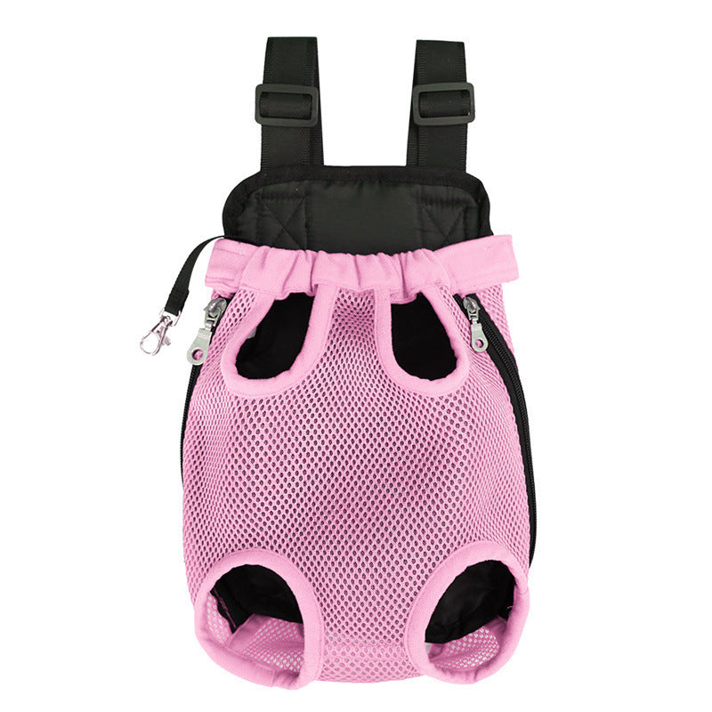 Stylish unisex pet carrier for small dogs & cats. Comfortable, breathable, perfect for travel.