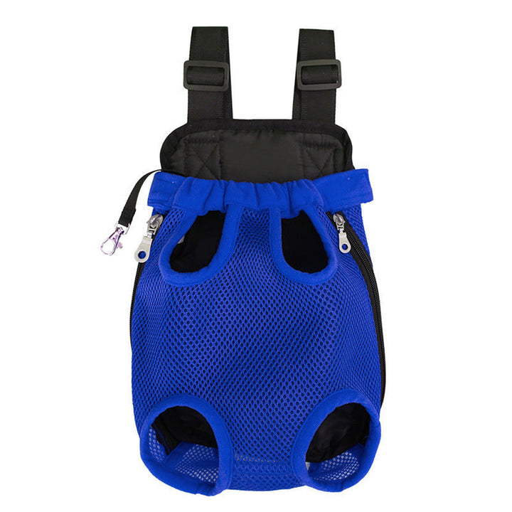 Ergonomic unisex pet carrier bag. Breathable design ensures comfort for small dogs & cats during travel.
