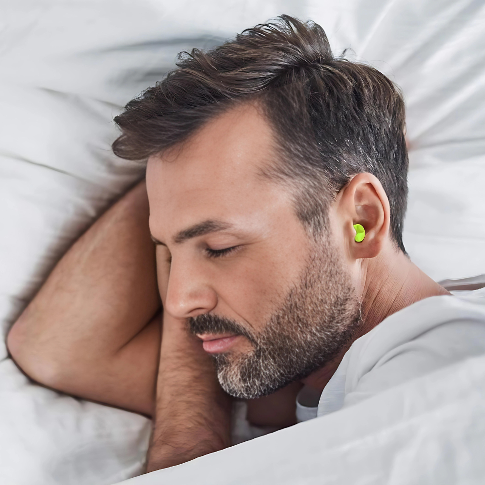 ComfortEar reusable silicone earplugs for effective noise reduction and comfortable sleep.