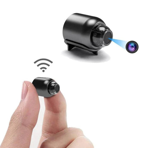 Wireless 1080P HD mini security camera with motion detection for reliable home recording & safety.