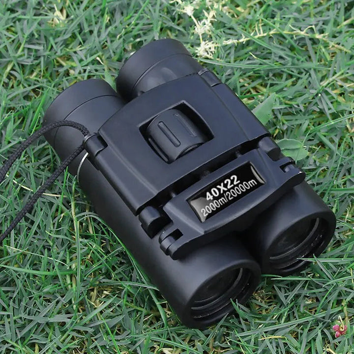 Portable 40x binoculars for hiking trails. Durable optics for outdoor exploration & nature viewing.