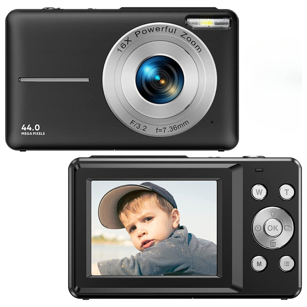 Easy-to-use 44MP digital camera for students, 1080P video, compact design.