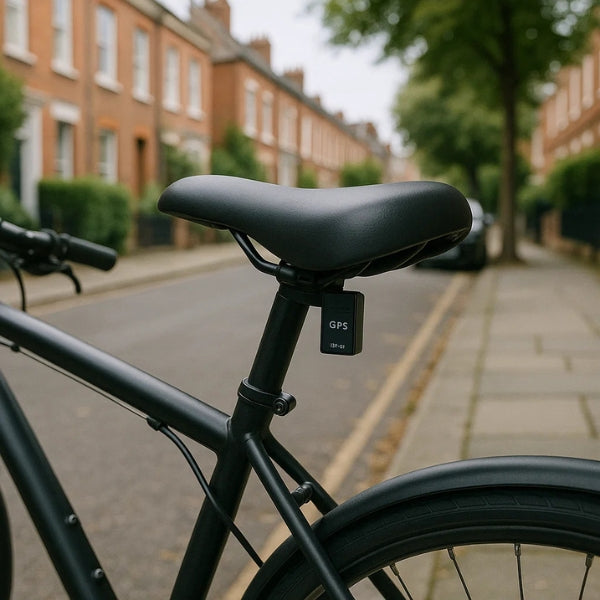 Ultra-compact magnetic GPS tracker for bikes, easy to hide for ultimate anti-theft security.