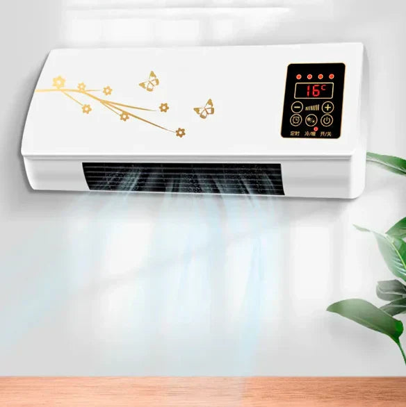 Small desktop air cooler, a compact personal cooling device for home, office, or bedside use. Portable.