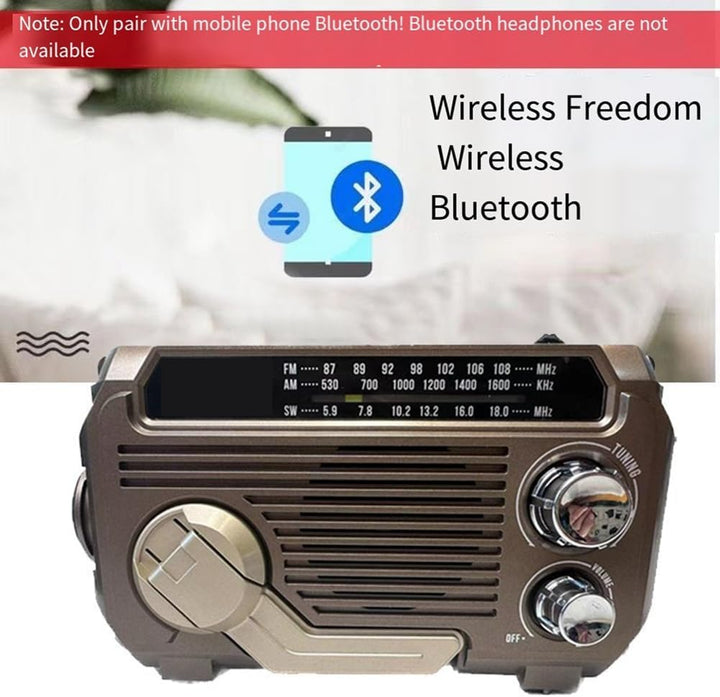 Dynamo crank emergency radio: reliable power source for survival & critical communication during outages.