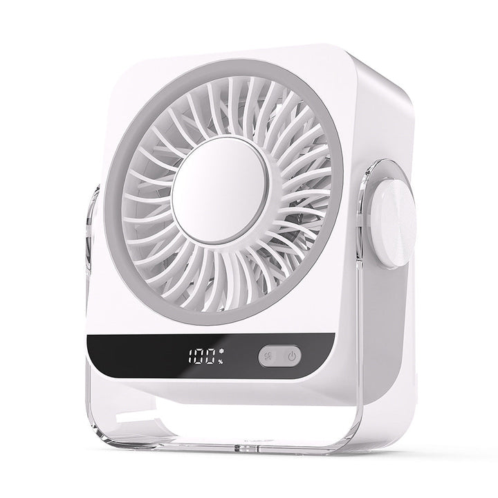 Quiet, compact personal desk fan, perfect for office or bedside. Features touch control & multiple adjustable speeds.