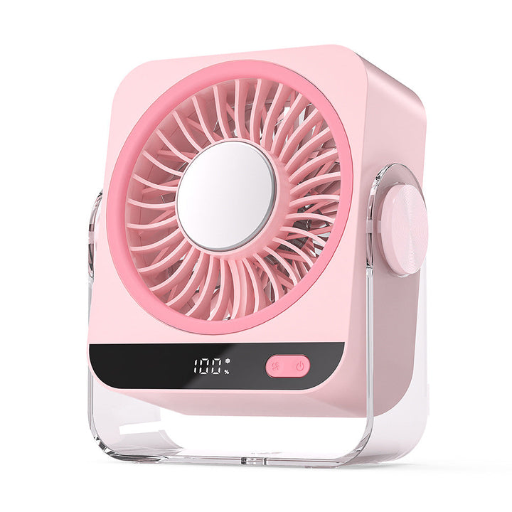 Adjustable speed touch control desk fan, compact and quiet, ideal for personal cooling in any home or office space.
