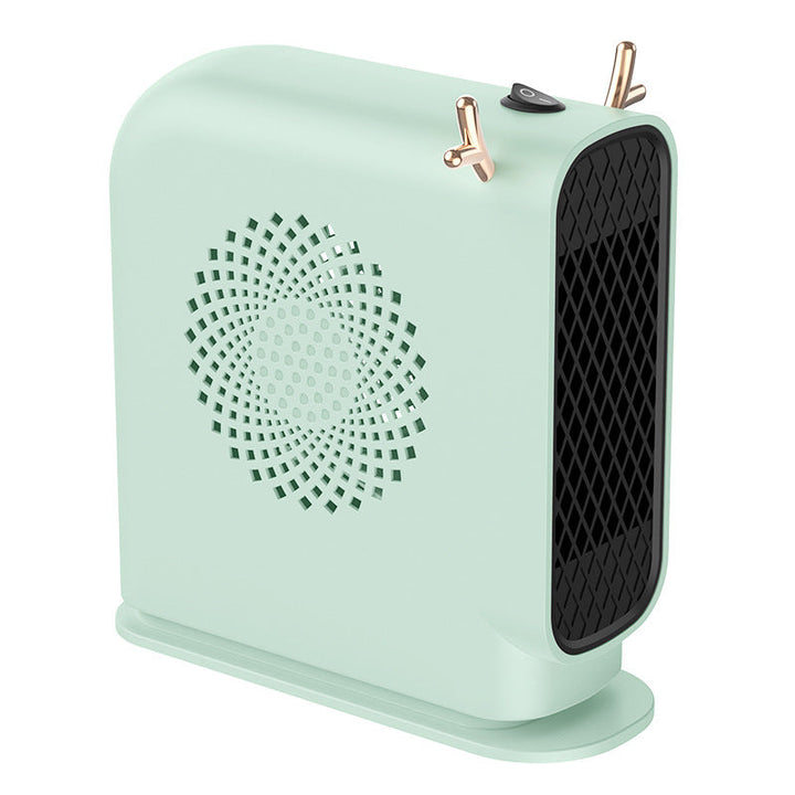 Sleek mini electric heater with overheat protection for safe, cozy personal warmth. Portable compact room warmer for home.