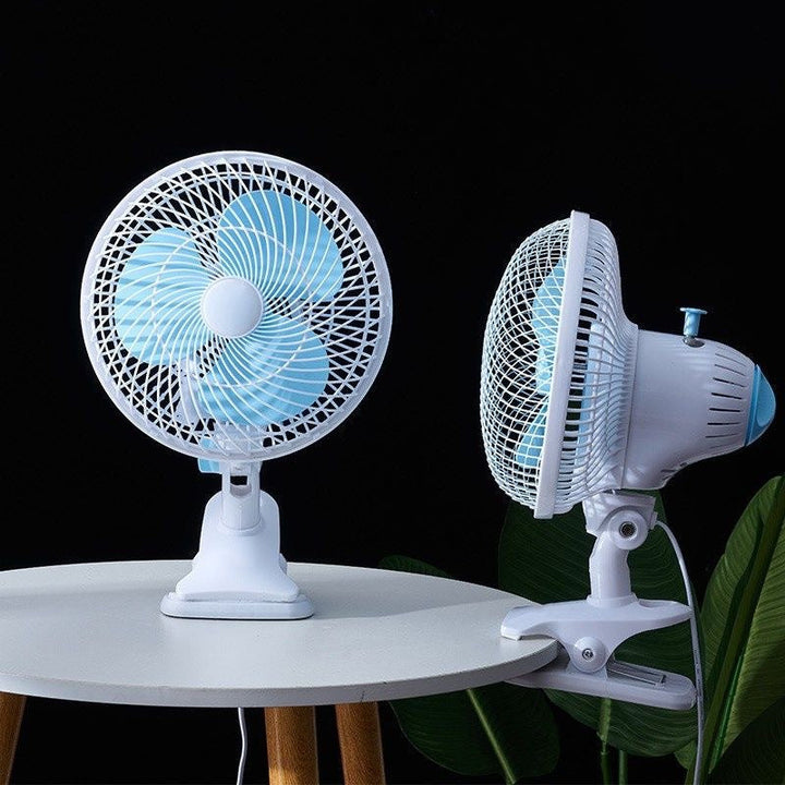 Portable desk fan, a quiet and efficient cooling solution for your home office workstation.