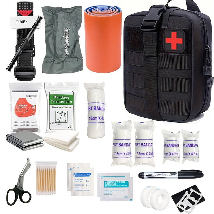 High-quality survival kit with a medical tourniquet for emergencies.
