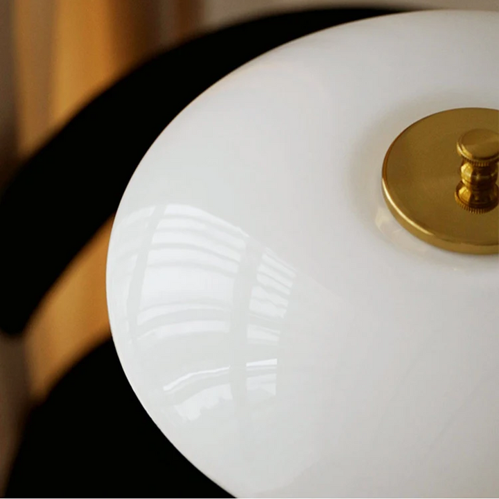 Contemporary LED table lamp, warm glow, modern home accent.