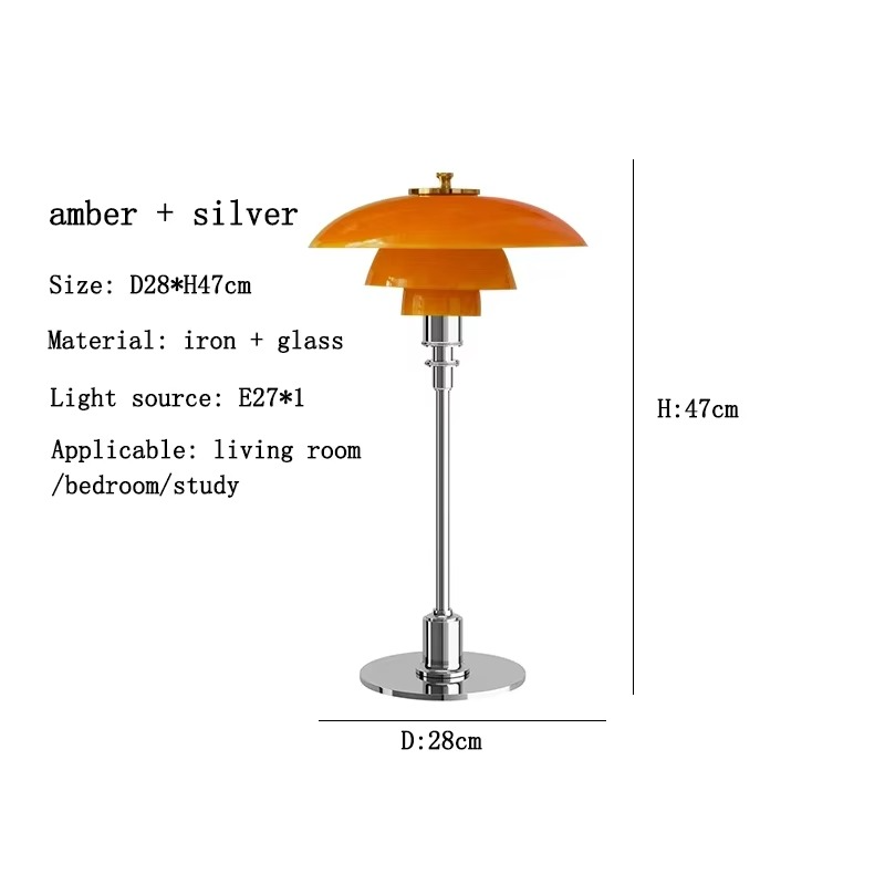 Modern Danish LED lamp, warm light for a stylish living room.